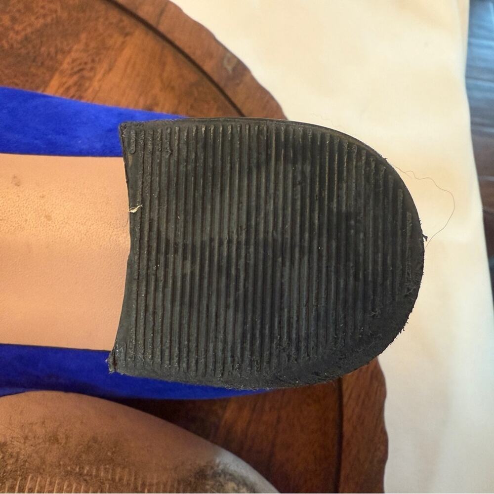 Vesba Cobalt Blue Suede Embroidered Loafers Low Heel EU 41 US 9.5 - Picture 10 of 16